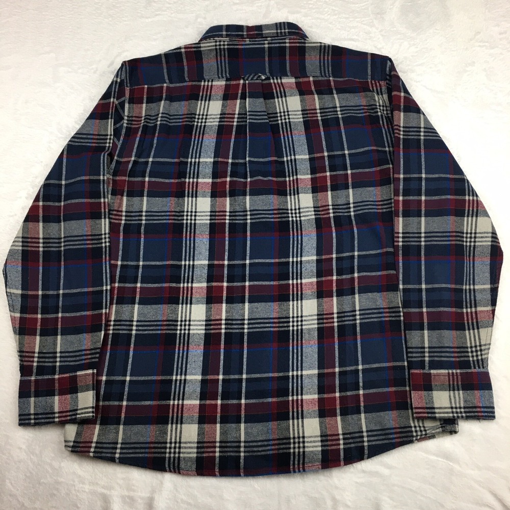 Eddie Bauer Shirt Mens Large Flannel Blue/Gray Plaid Bristol NEW MRSP 59.00 - Picture 9 of 9